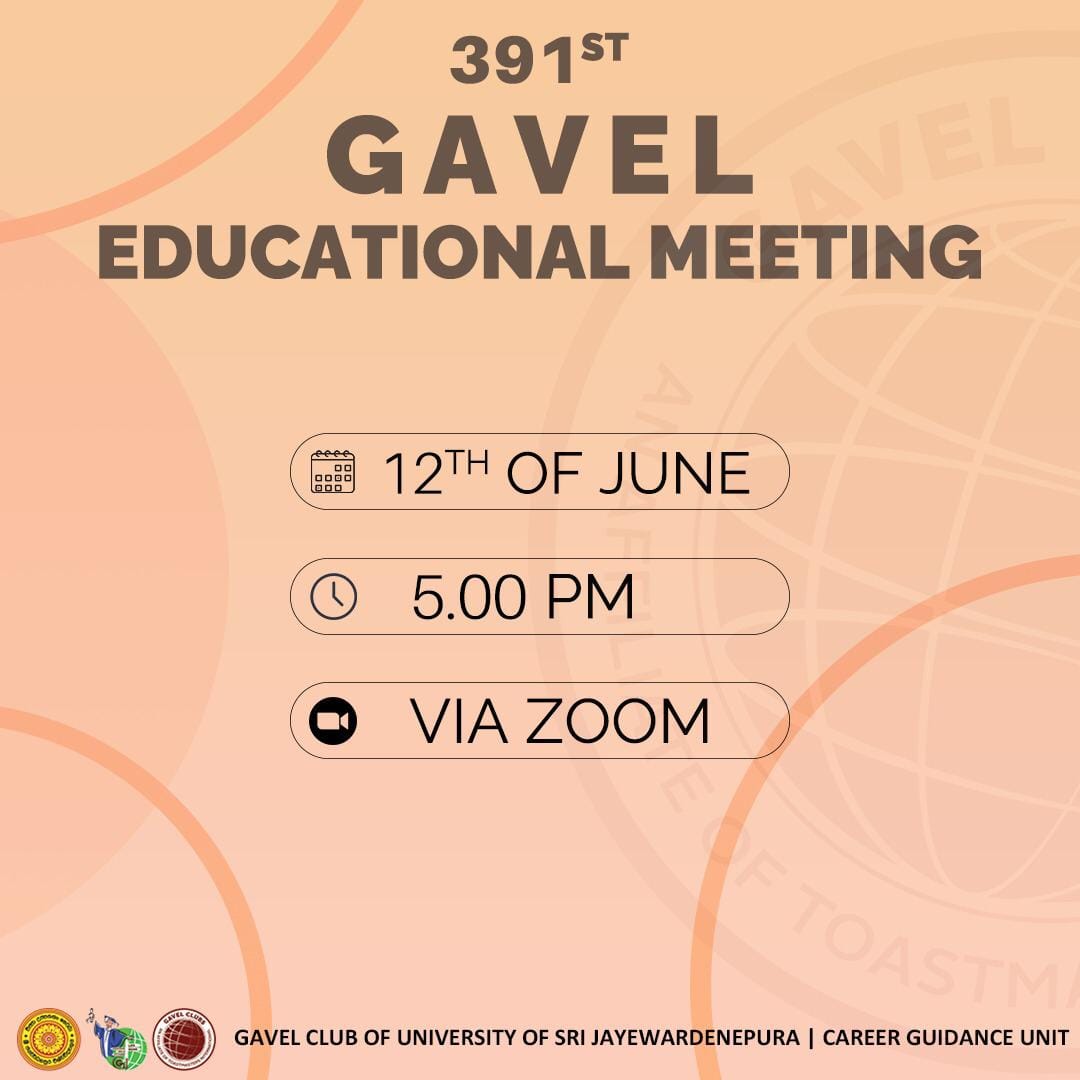 391st Gavel Educational Meeting | Gavel Club