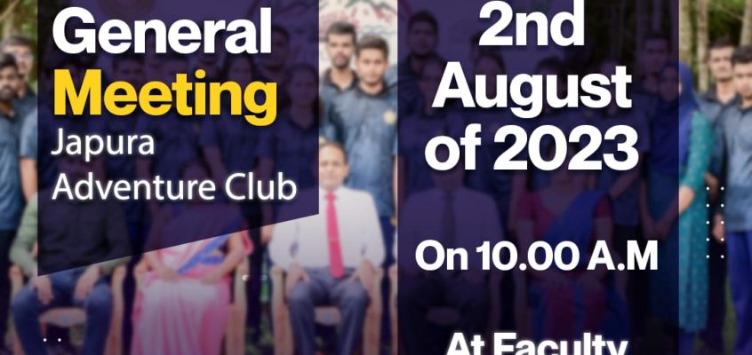 Annual General Meeting of Jpura Adventure Club on 02nd August 2023